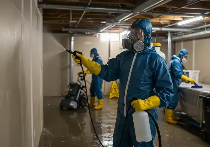 Basement Sanitization and Antimicrobial Treatment process in Oconee County, SC